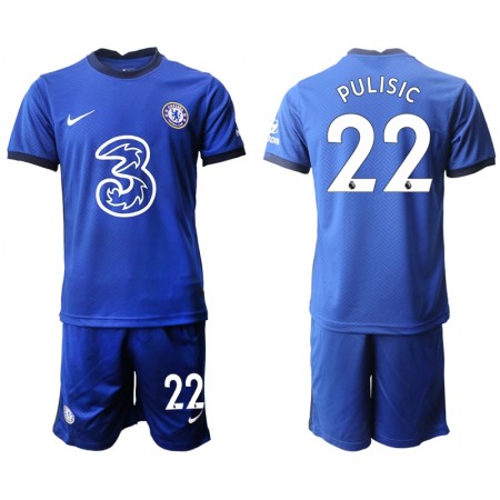 Billiga Fotbollströjor Chelsea Christian Pulisic 22 Barn Hemma tröja 2020/21 Kortärmad